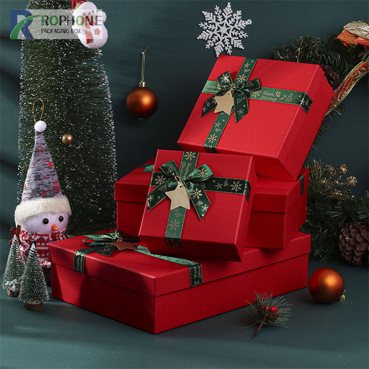Kotak Hadiah Krismas Pek rata